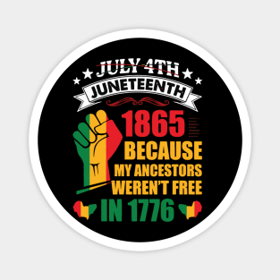 Juneteenth June 1865 Black History Afro Magnet